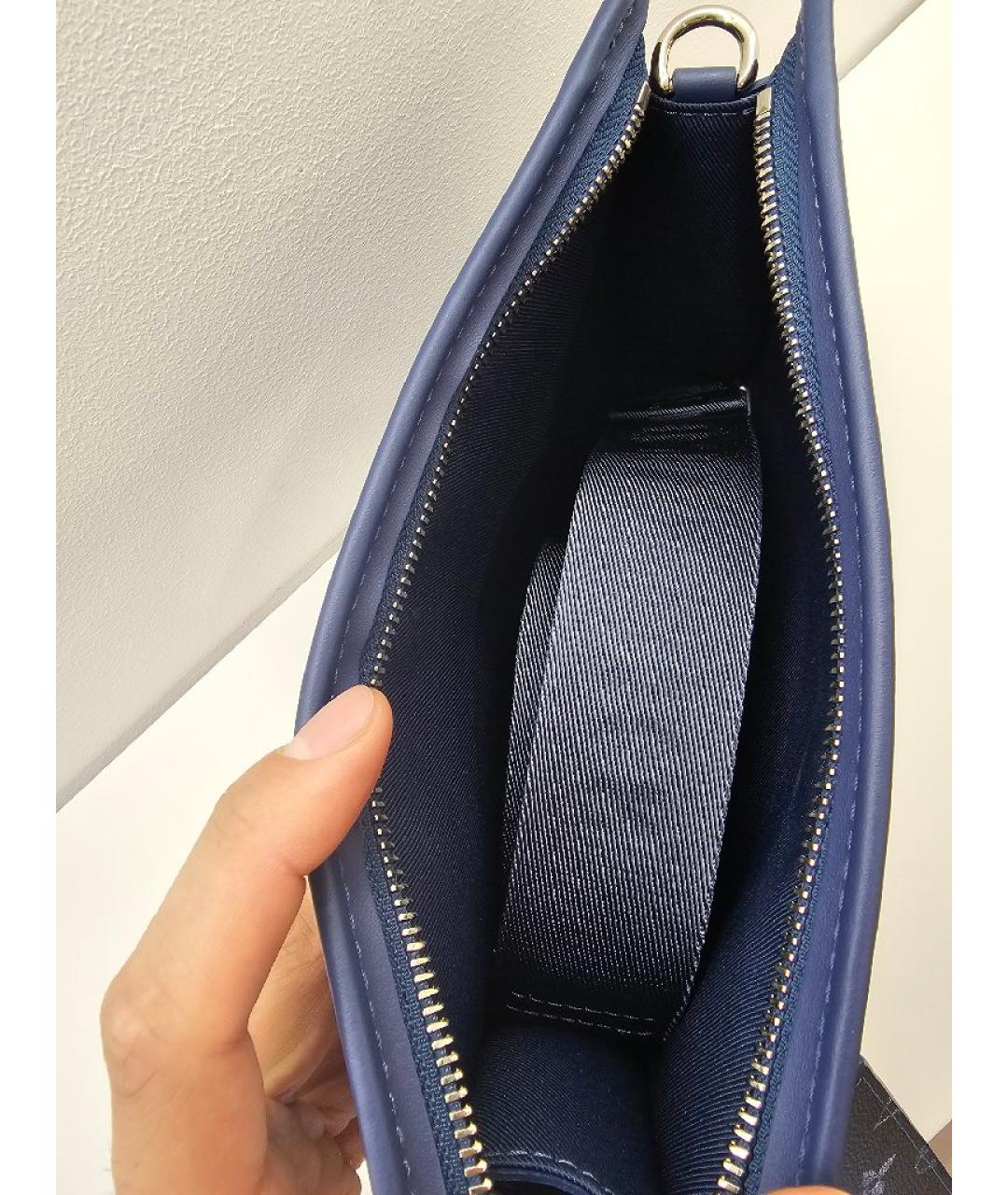 LOUIS VUITTON Синяя кожаная сумка на плечо, фото 4