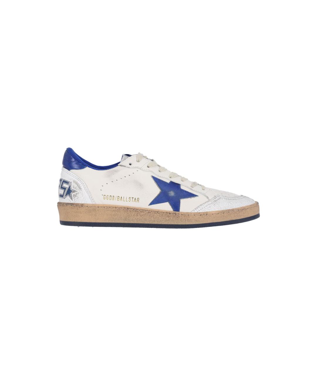GOLDEN GOOSE DELUXE BRAND Белые кожаные низкие кроссовки / кеды, фото 1