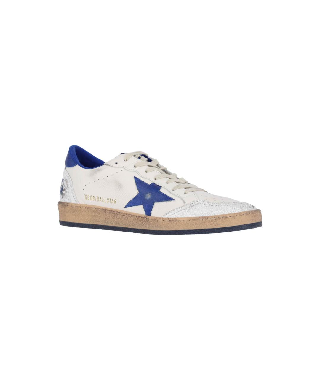 GOLDEN GOOSE DELUXE BRAND Белые кожаные низкие кроссовки / кеды, фото 2