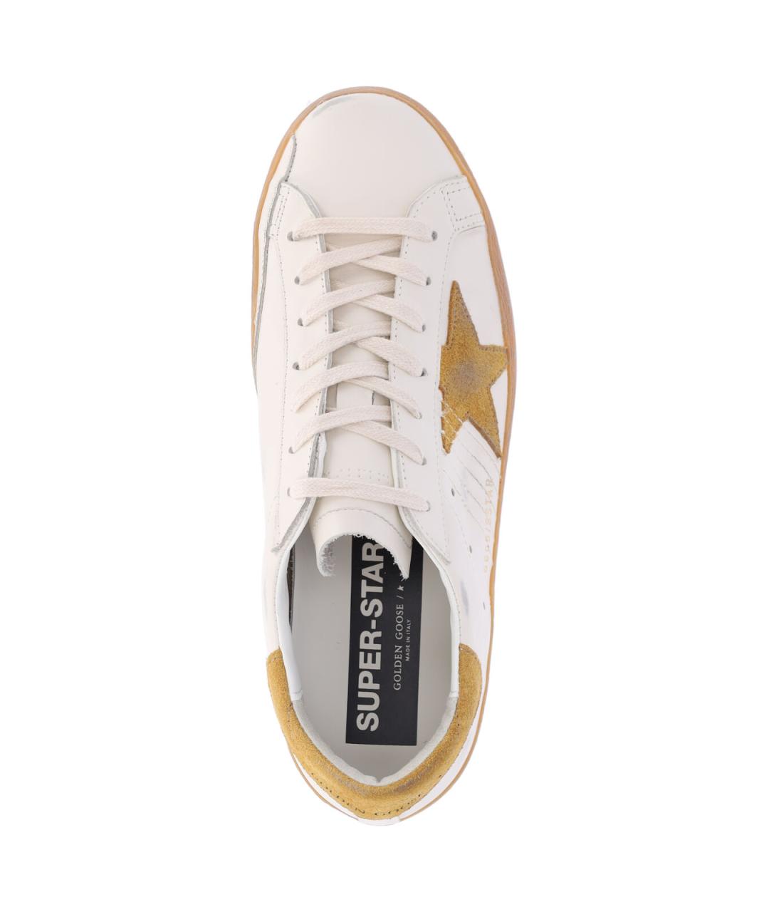 GOLDEN GOOSE DELUXE BRAND Белые кожаные низкие кроссовки / кеды, фото 5