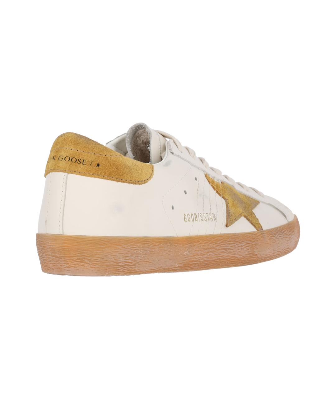 GOLDEN GOOSE DELUXE BRAND Белые кожаные низкие кроссовки / кеды, фото 4