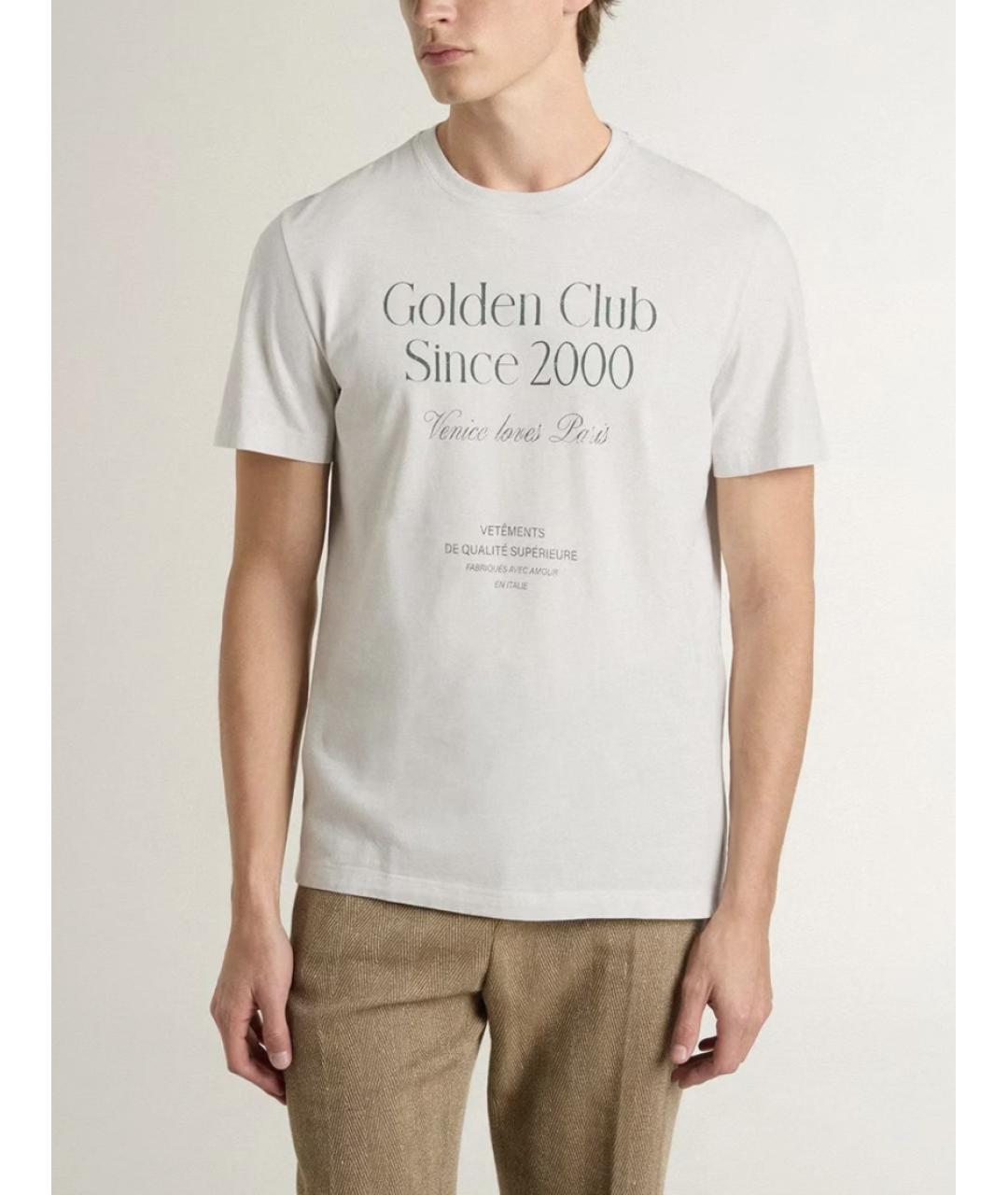 GOLDEN GOOSE DELUXE BRAND Белая хлопковая футболка, фото 2
