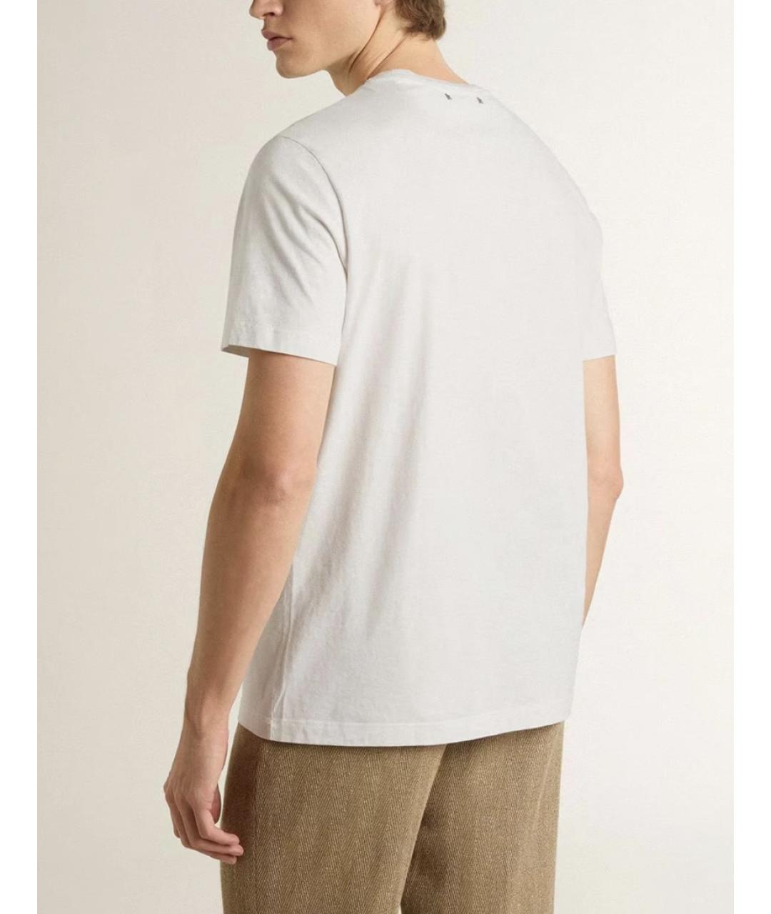 GOLDEN GOOSE DELUXE BRAND Белая хлопковая футболка, фото 3