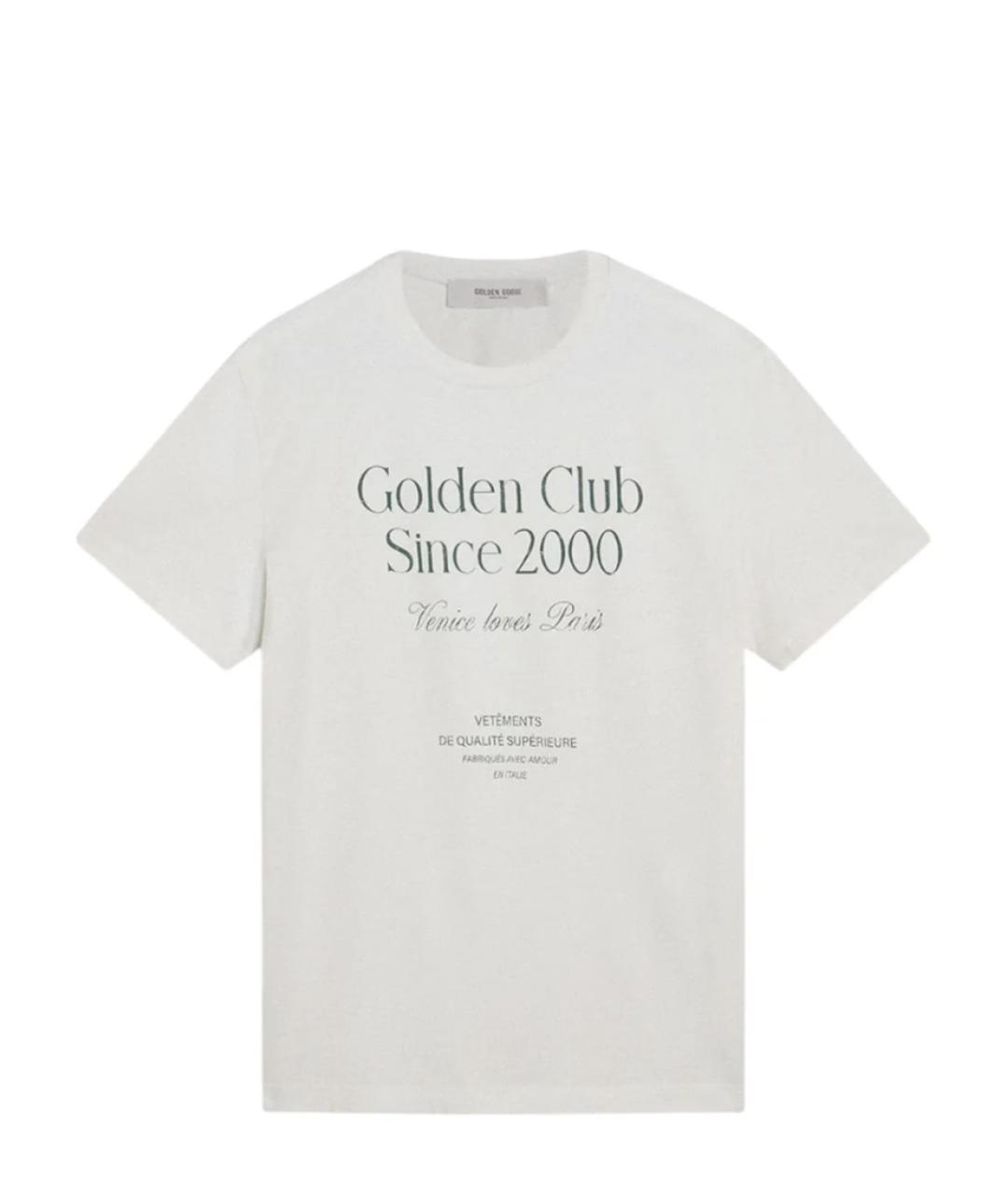 GOLDEN GOOSE DELUXE BRAND Белая хлопковая футболка, фото 1