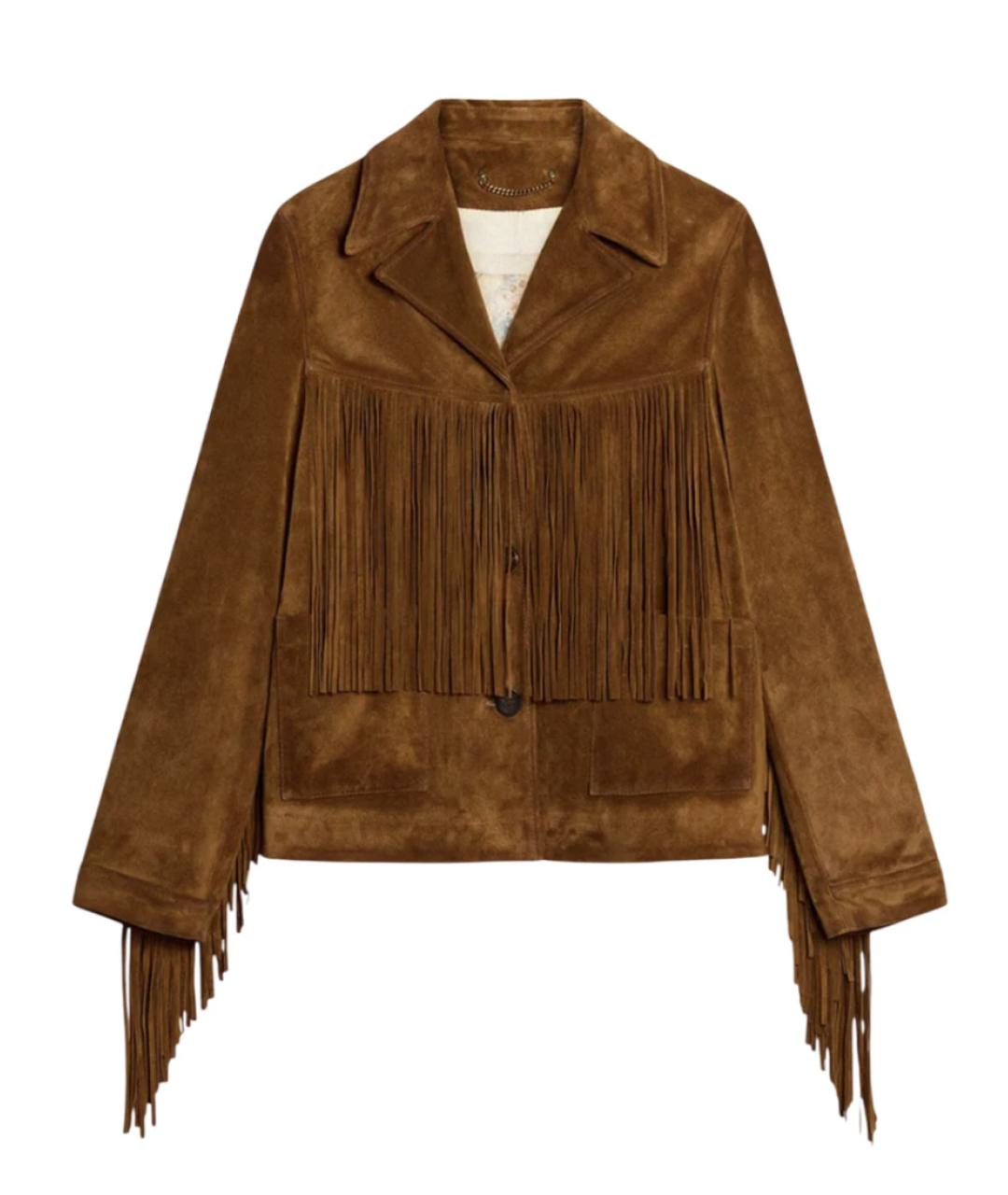 GOLDEN GOOSE DELUXE BRAND Коричневая замшевая куртка, фото 1