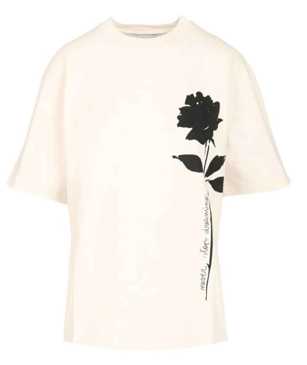 GOLDEN GOOSE DELUXE BRAND Бежевая хлопковая футболка, фото 1