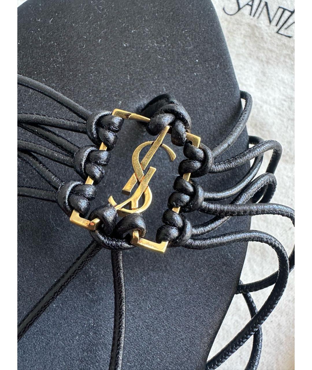 SAINT LAURENT Черные сандалии, фото 7