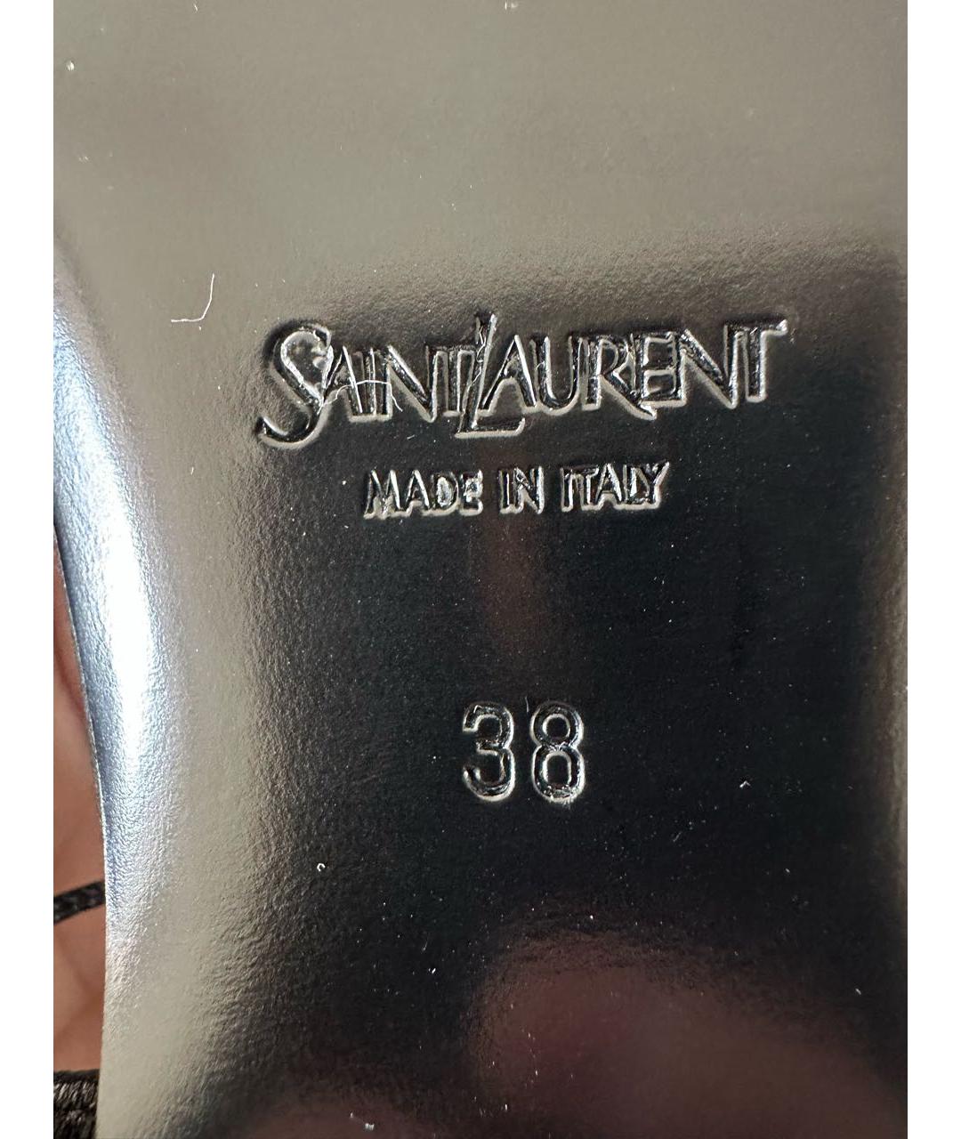 SAINT LAURENT Черные сандалии, фото 5