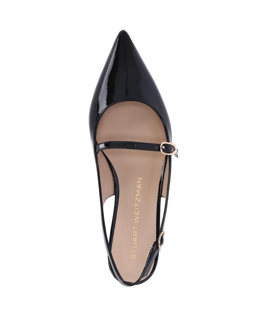 STUART WEITZMAN Черные балетки из лакированной кожи, фото 5