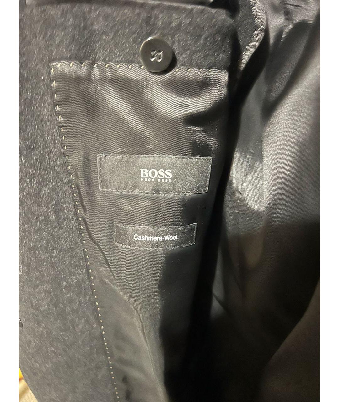 HUGO BOSS Черное кашемировое пальто, фото 3