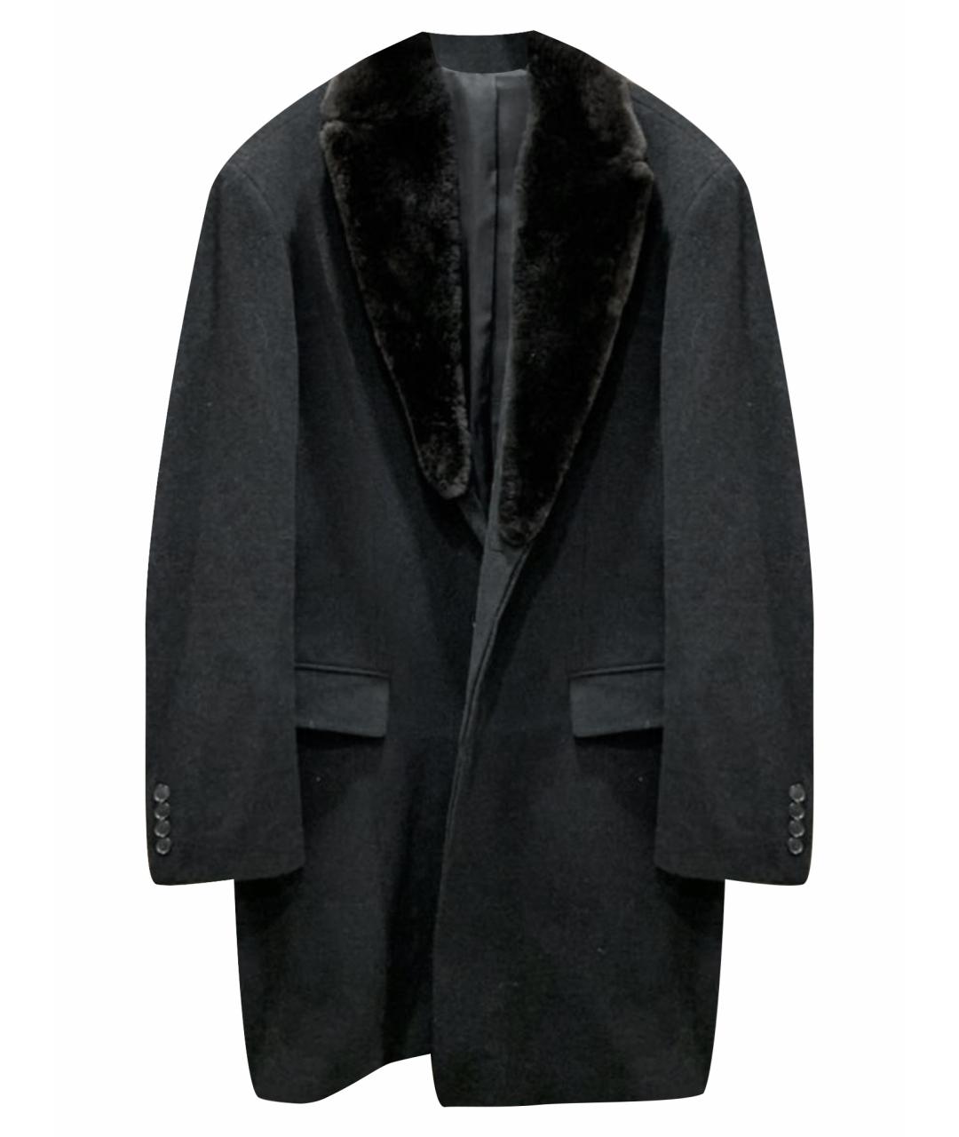 HUGO BOSS Черное кашемировое пальто, фото 1
