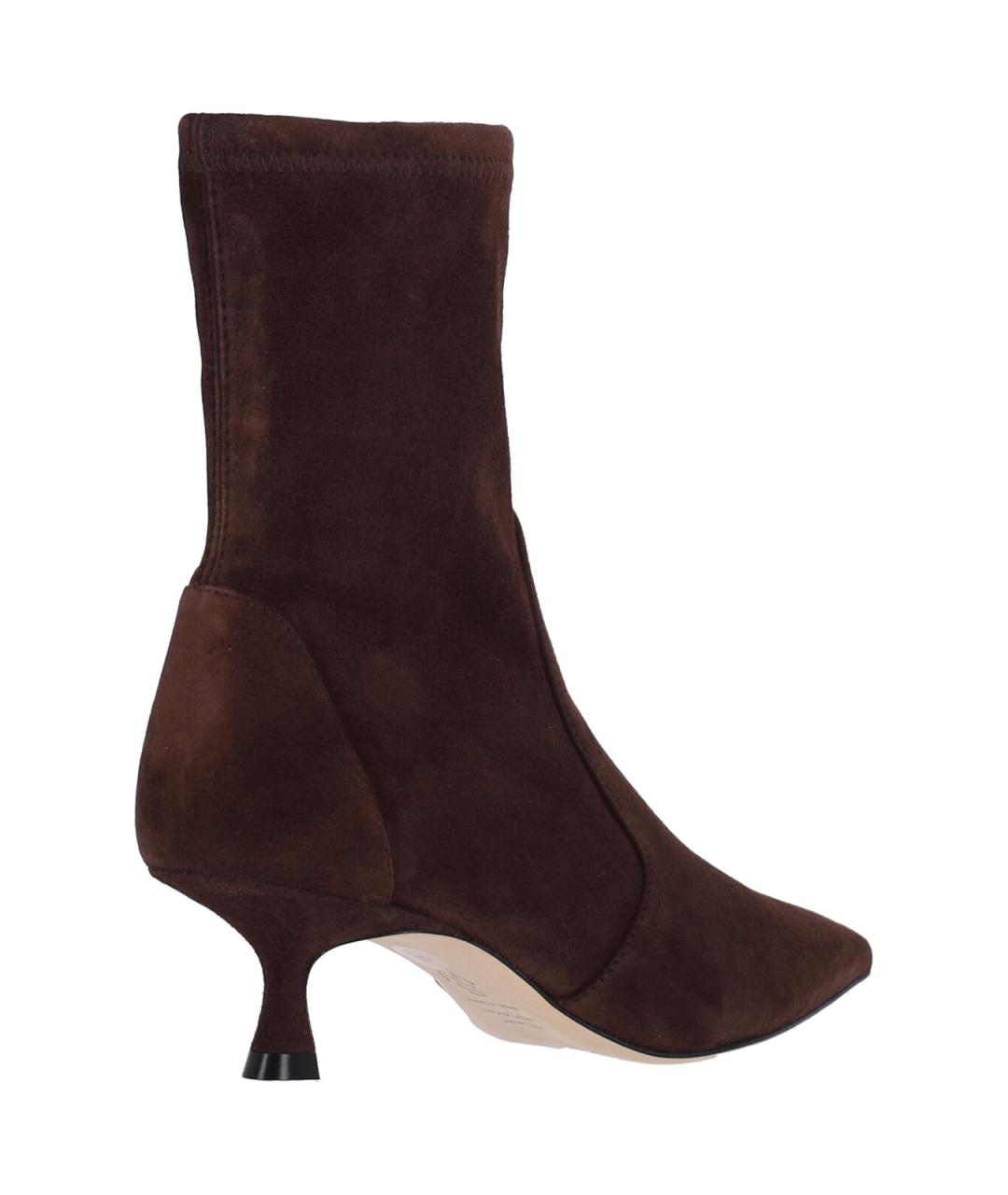 STUART WEITZMAN Коричневые замшевые сапоги, фото 4