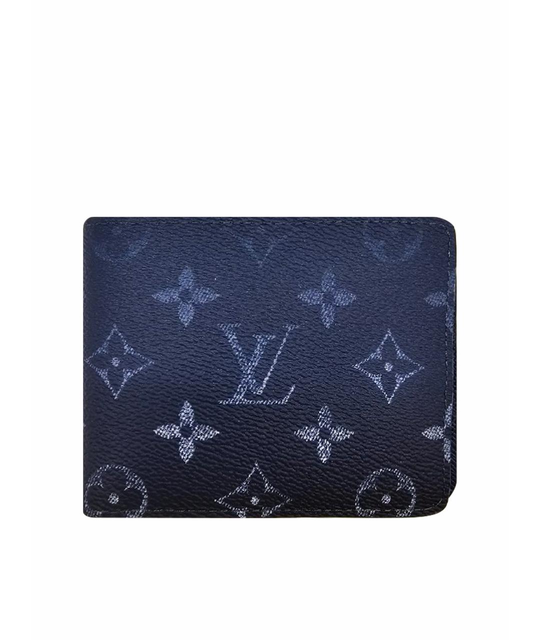 LOUIS VUITTON Синий кожаный кошелек, фото 1
