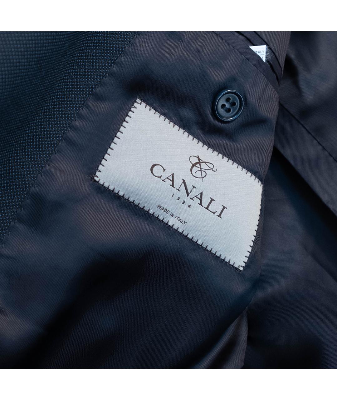 CANALI Темно-синий шерстяной пиджак, фото 6