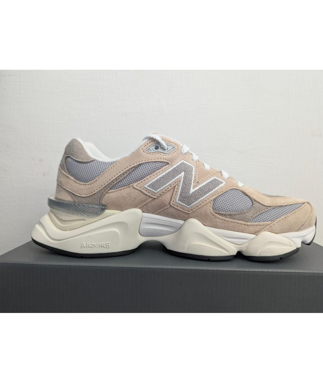 NEW BALANCE Бежевые замшевые низкие кроссовки / кеды, фото 6
