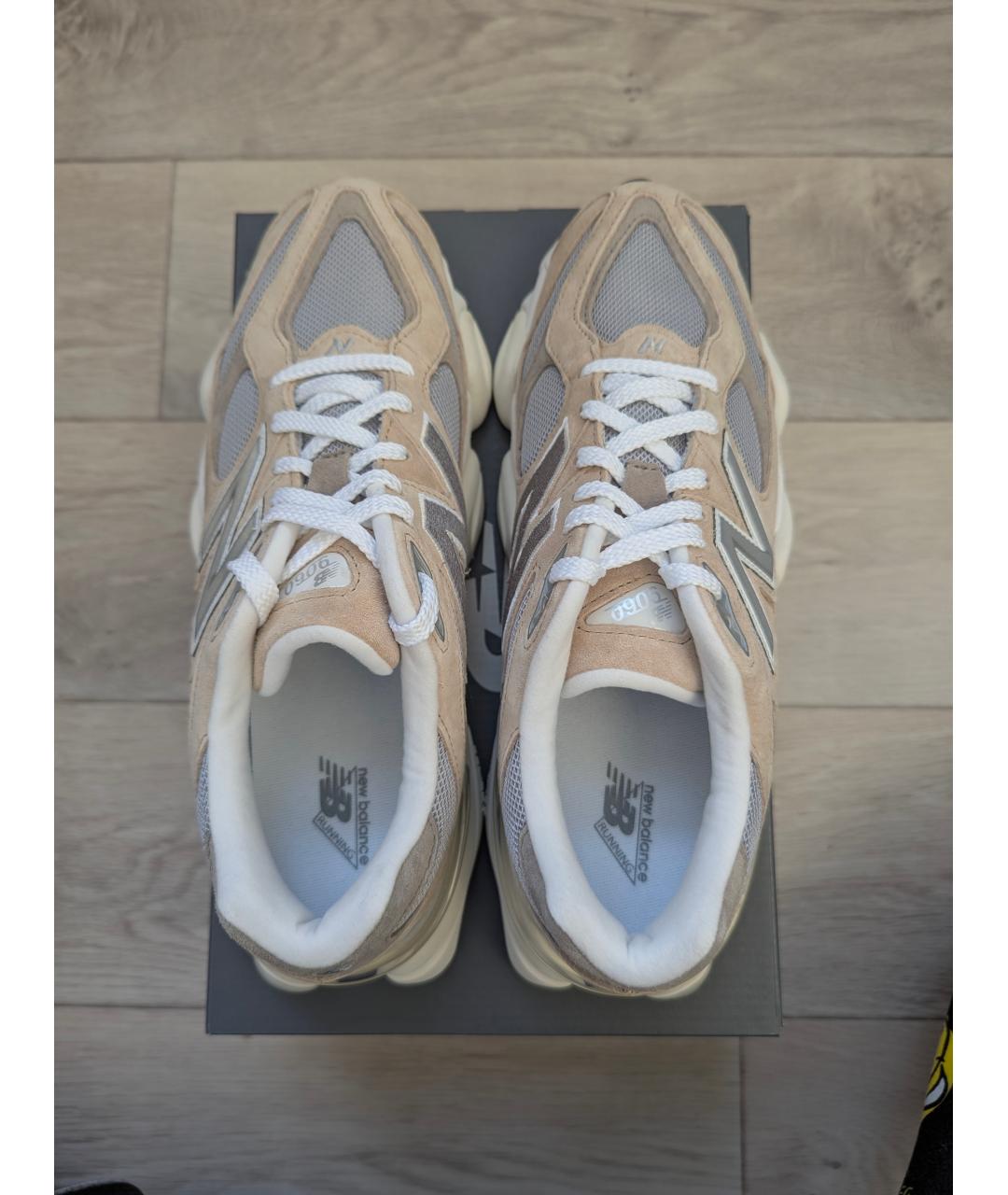 NEW BALANCE Бежевые замшевые низкие кроссовки / кеды, фото 3