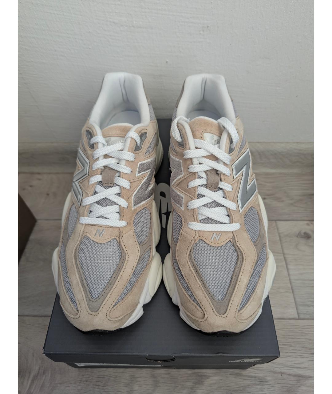 NEW BALANCE Бежевые замшевые низкие кроссовки / кеды, фото 2