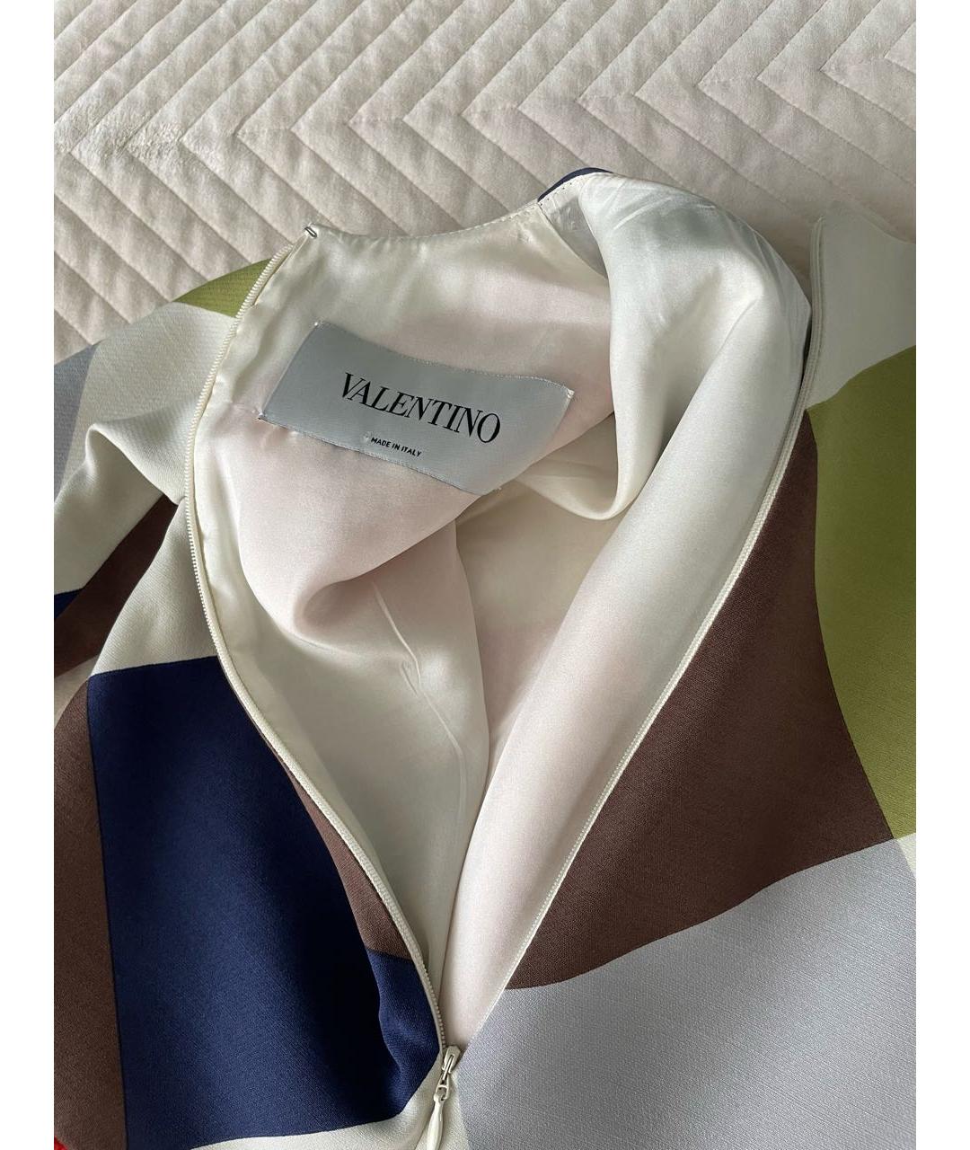 VALENTINO Мульти шерстяное повседневное платье, фото 3