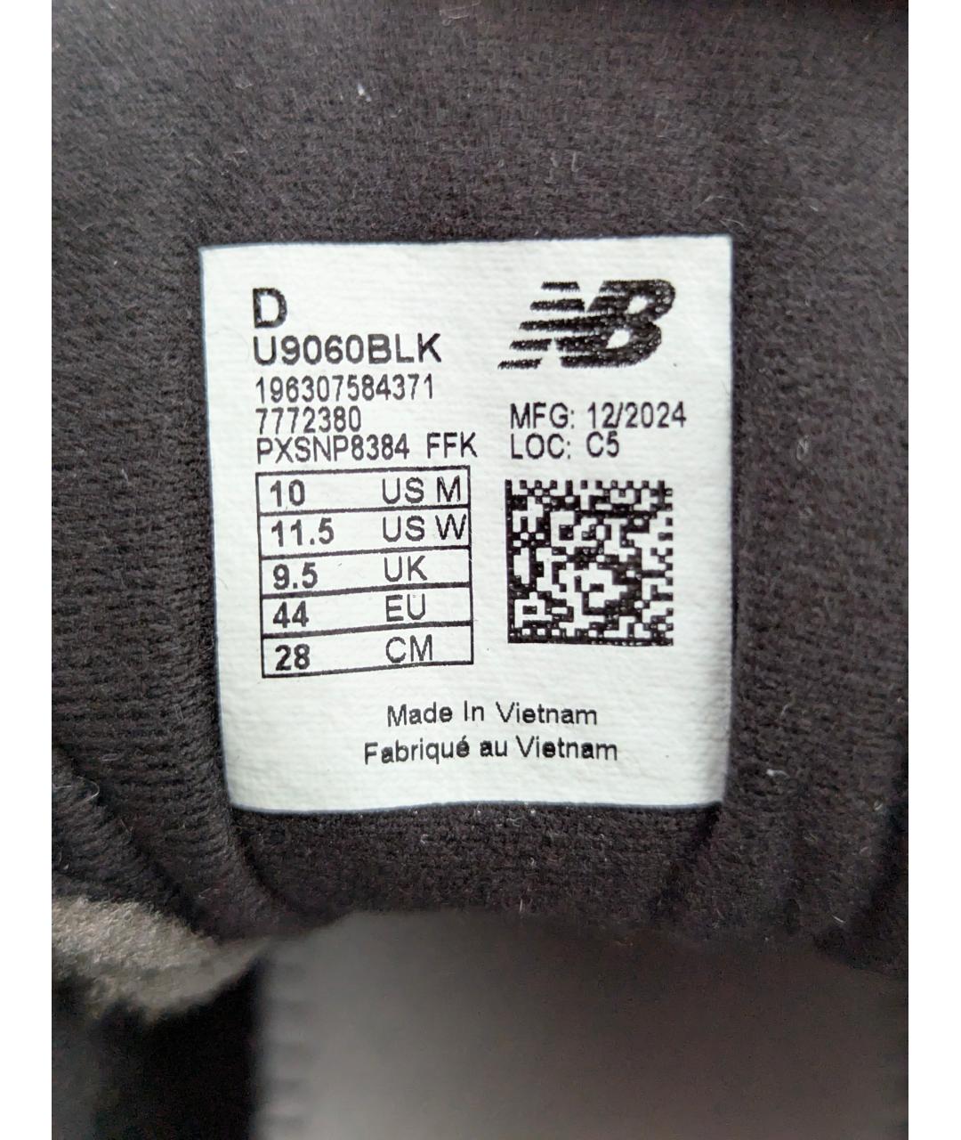 NEW BALANCE Черные замшевые низкие кроссовки / кеды, фото 4