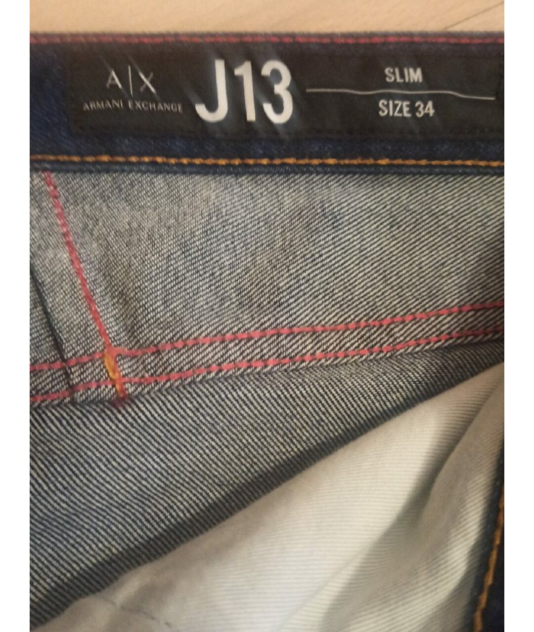 ARMANI EXCHANGE Синие хлопко-полиэстеровые джинсы, фото 8