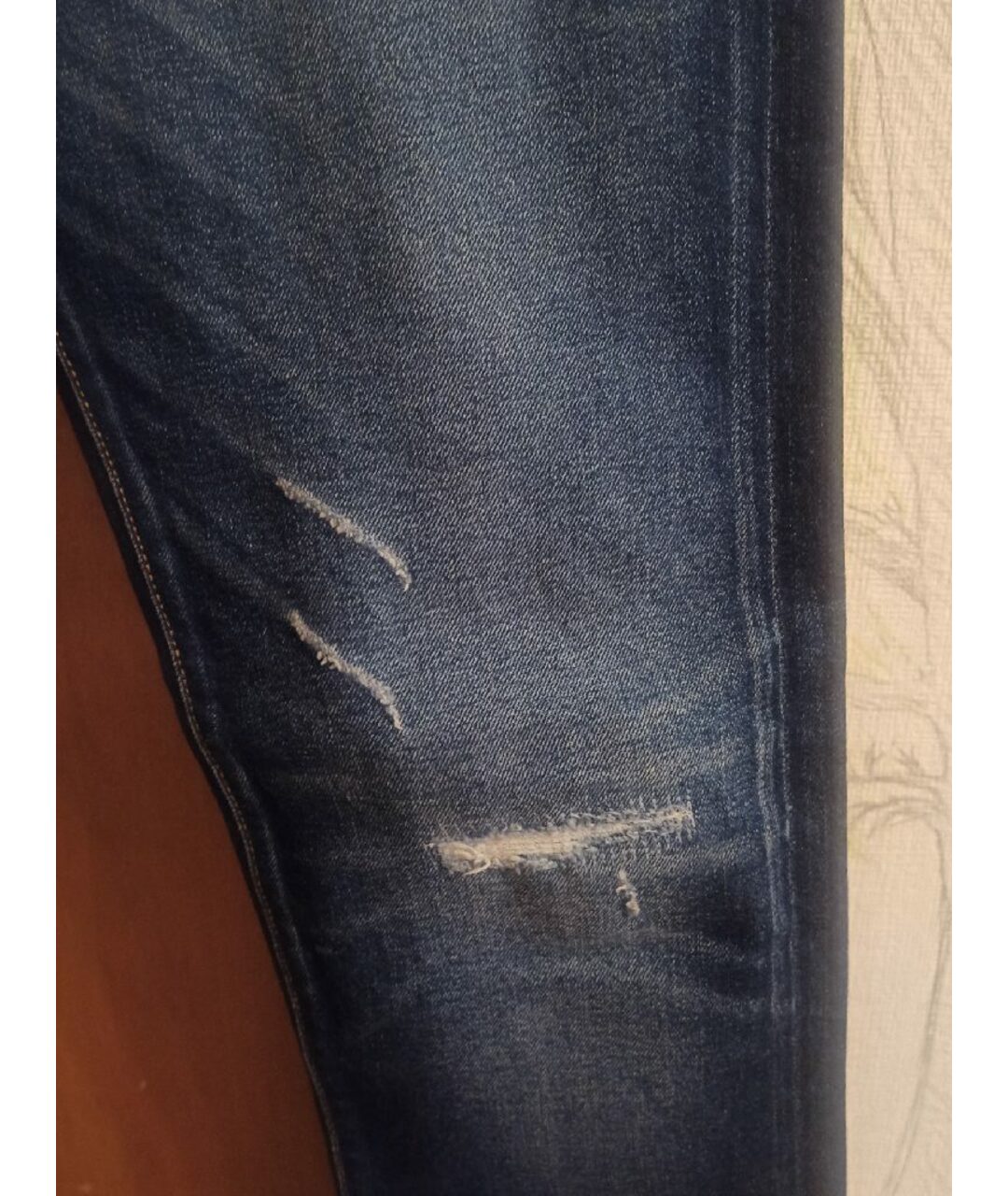 ARMANI EXCHANGE Синие хлопко-полиэстеровые джинсы, фото 7