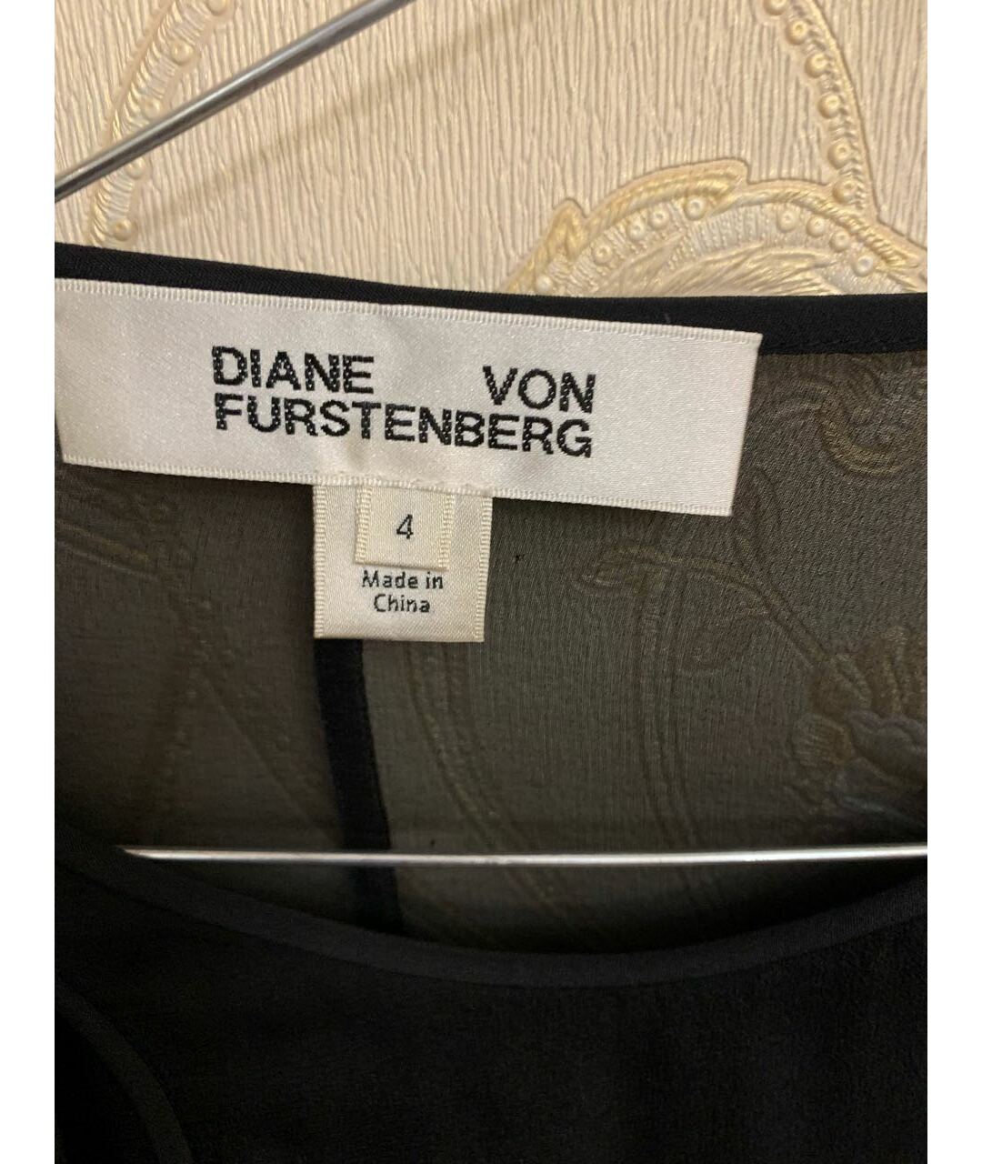 DIANE VON FURSTENBERG Черная шелковая рубашка, фото 5