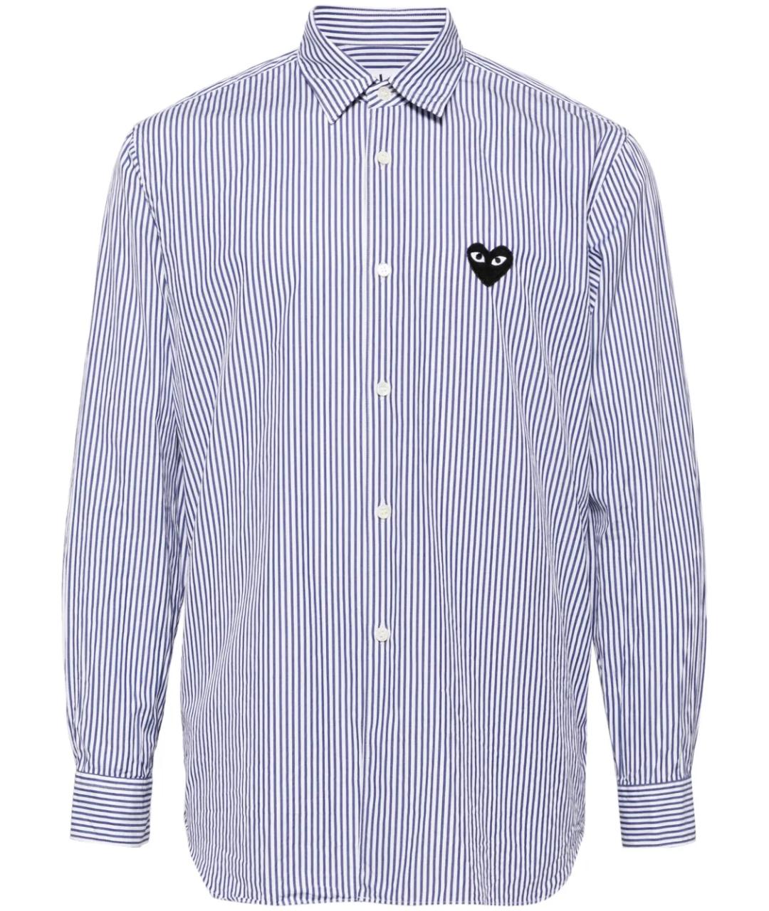 COMME DES GARÇONS PLAY Синяя хлопковая кэжуал рубашка, фото 1