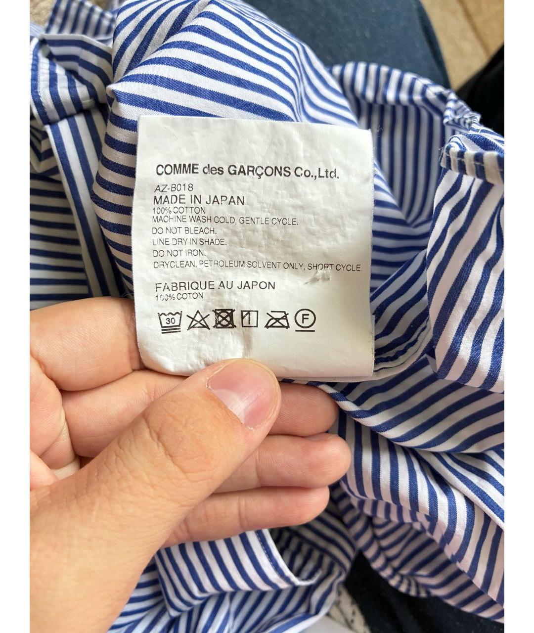 COMME DES GARÇONS PLAY Синяя хлопковая кэжуал рубашка, фото 8