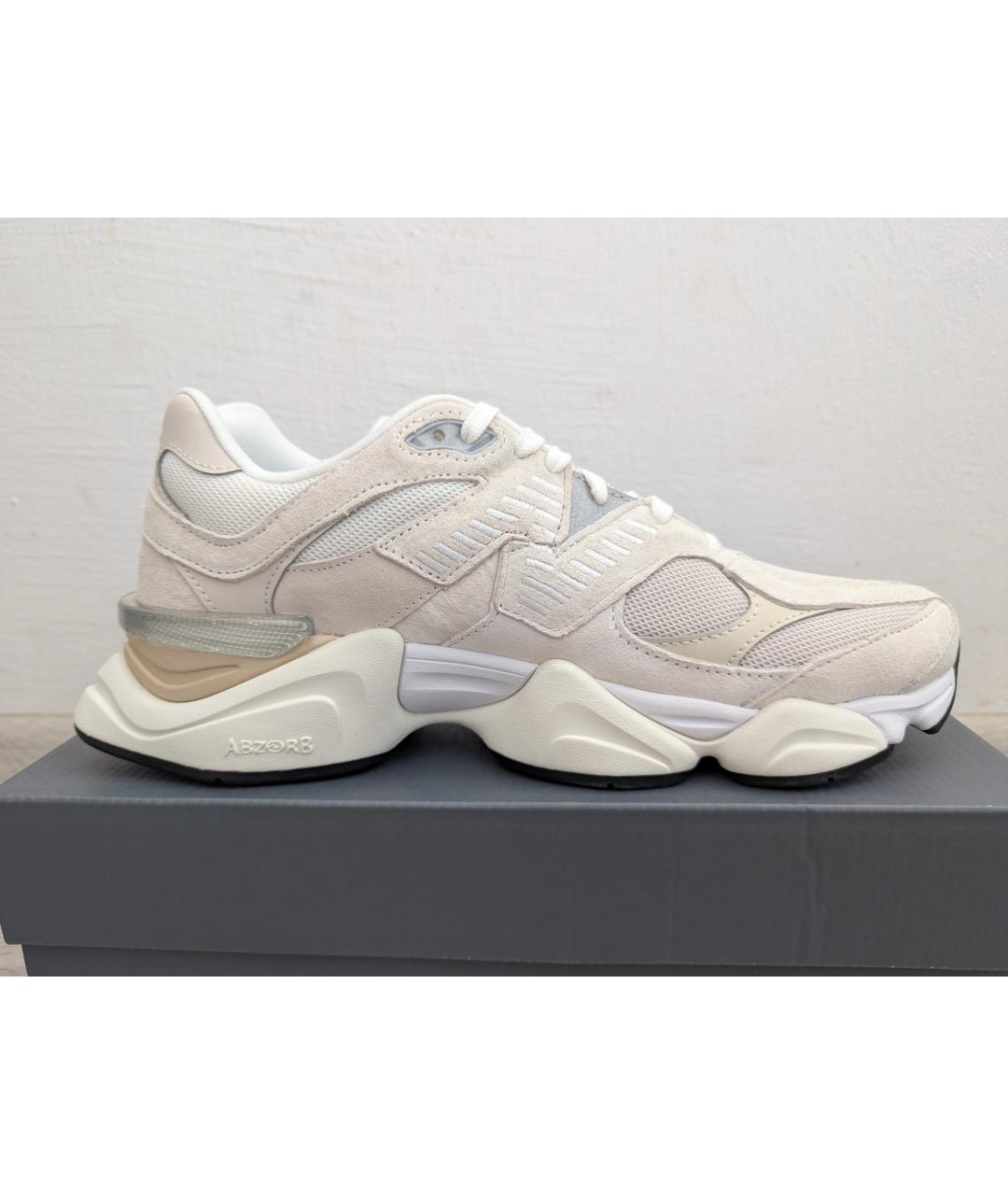 NEW BALANCE Белые замшевые низкие кроссовки / кеды, фото 3