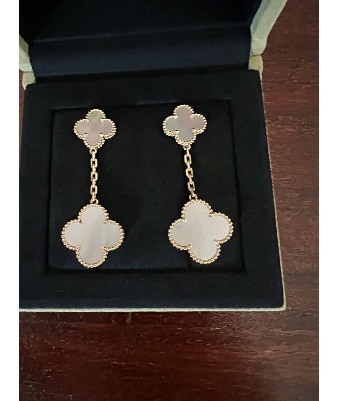 VAN CLEEF & ARPELS Белые серьги из желтого золота, фото 9