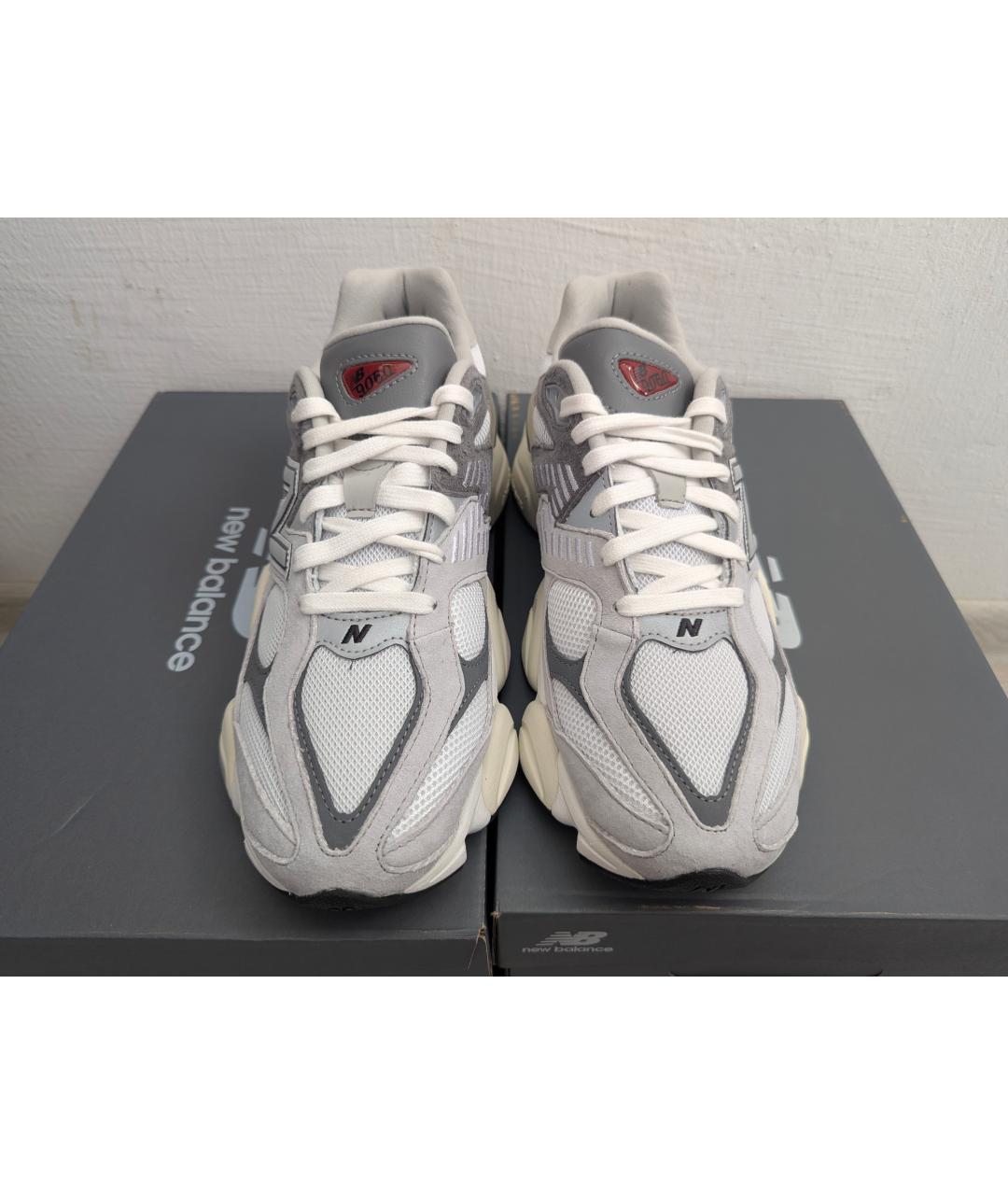 NEW BALANCE Серые замшевые низкие кроссовки / кеды, фото 2