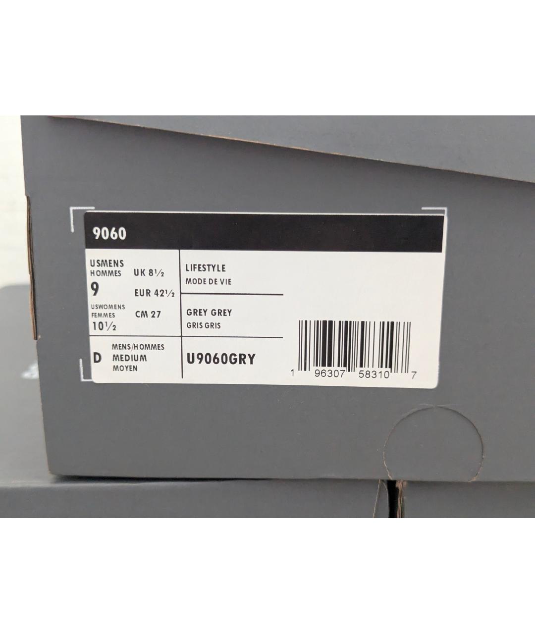 NEW BALANCE Серые замшевые низкие кроссовки / кеды, фото 3