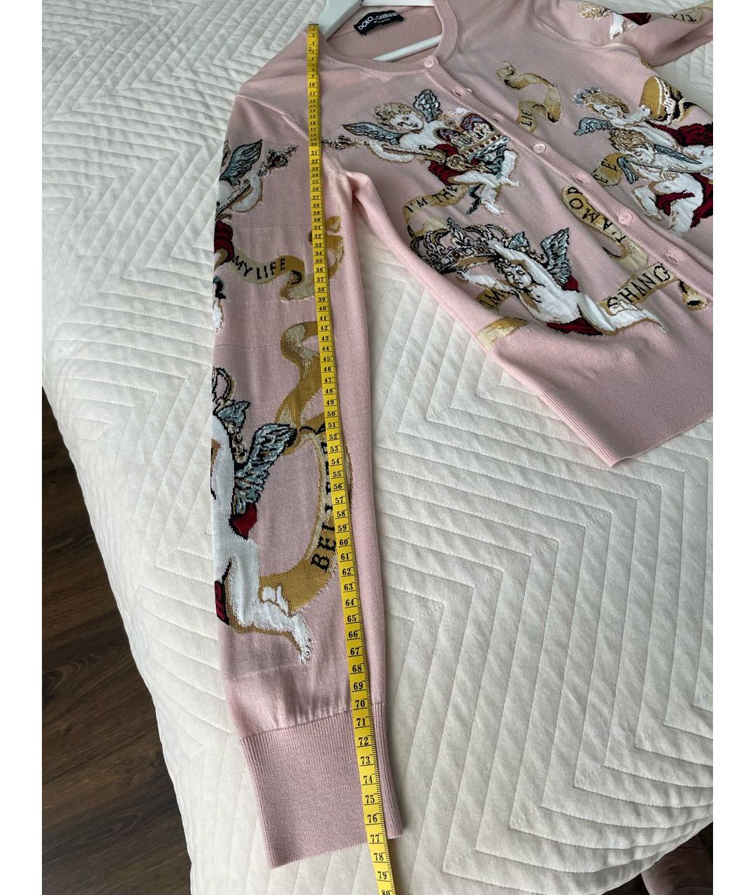 DOLCE&GABBANA Розовый шерстяной кардиган, фото 7