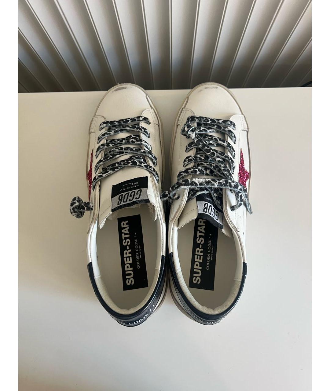 GOLDEN GOOSE DELUXE BRAND Белые кожаные кроссовки, фото 2