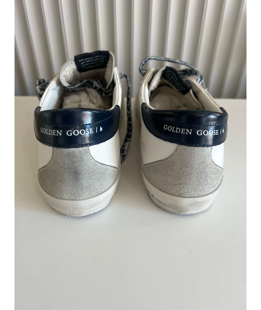 GOLDEN GOOSE DELUXE BRAND Белые кожаные кроссовки, фото 3