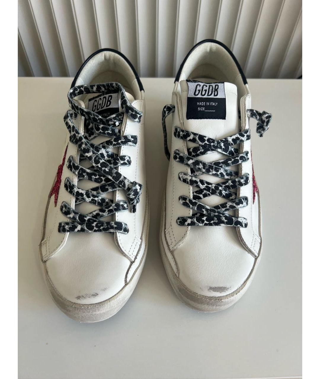 GOLDEN GOOSE DELUXE BRAND Белые кожаные кроссовки, фото 4