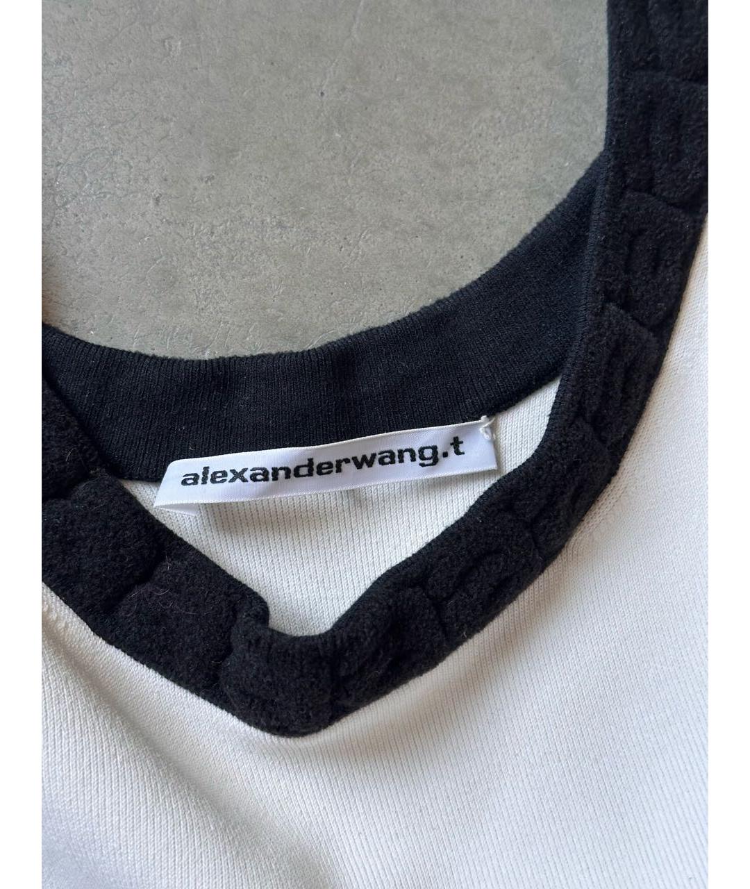 ALEXANDER WANG Белая хлопковая майка, фото 4