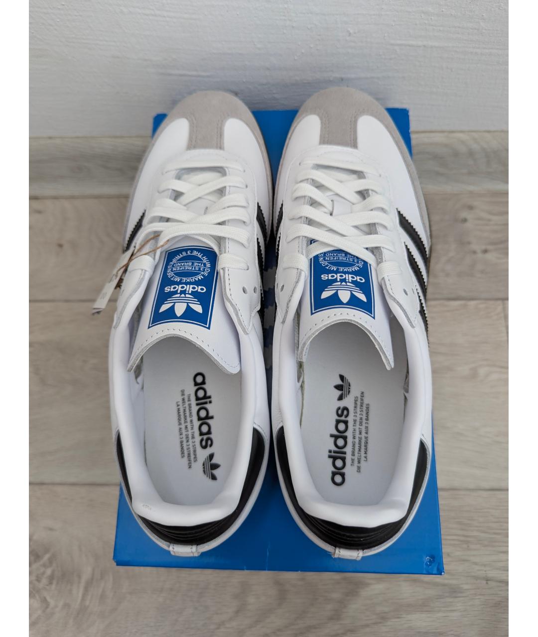 ADIDAS Белые кожаные низкие кроссовки / кеды, фото 3