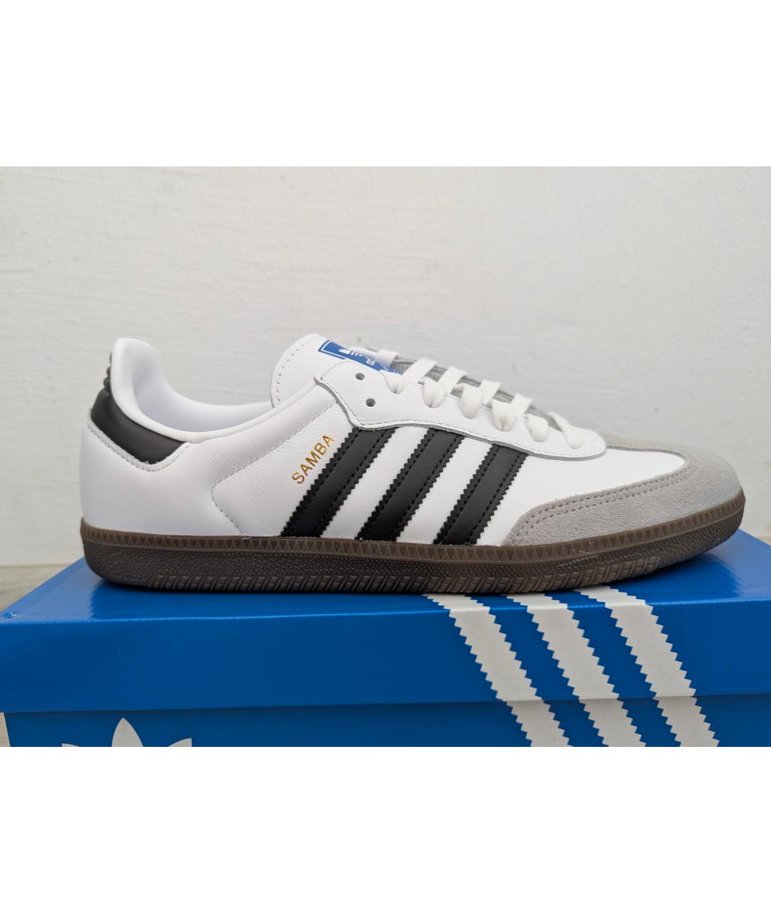 ADIDAS Белые кожаные низкие кроссовки / кеды, фото 7