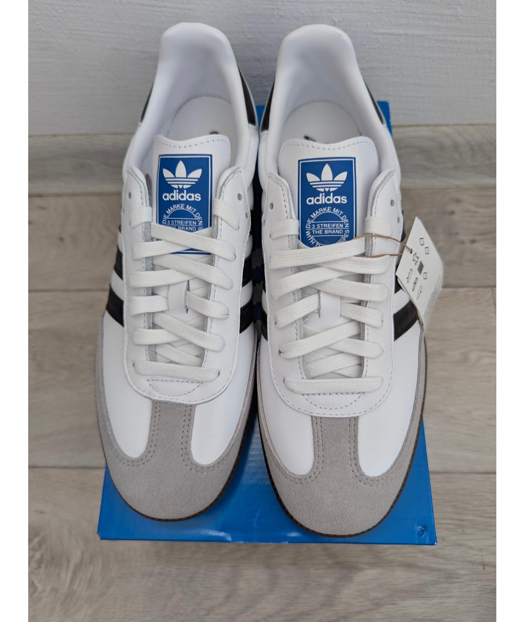 ADIDAS Белые кожаные низкие кроссовки / кеды, фото 2