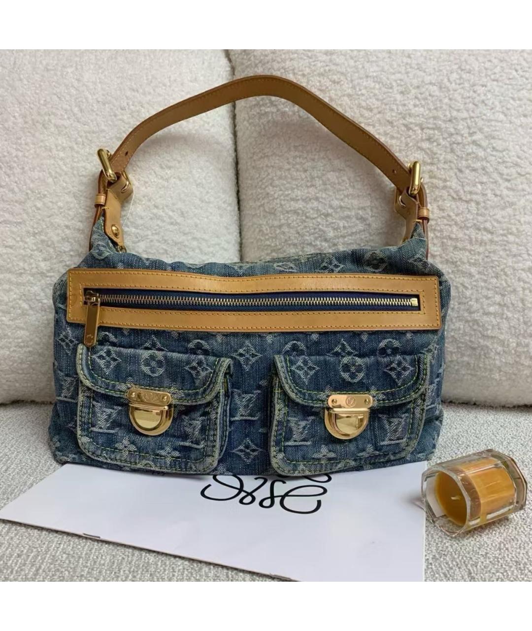 LOUIS VUITTON Темно-синяя деним сумка через плечо, фото 2