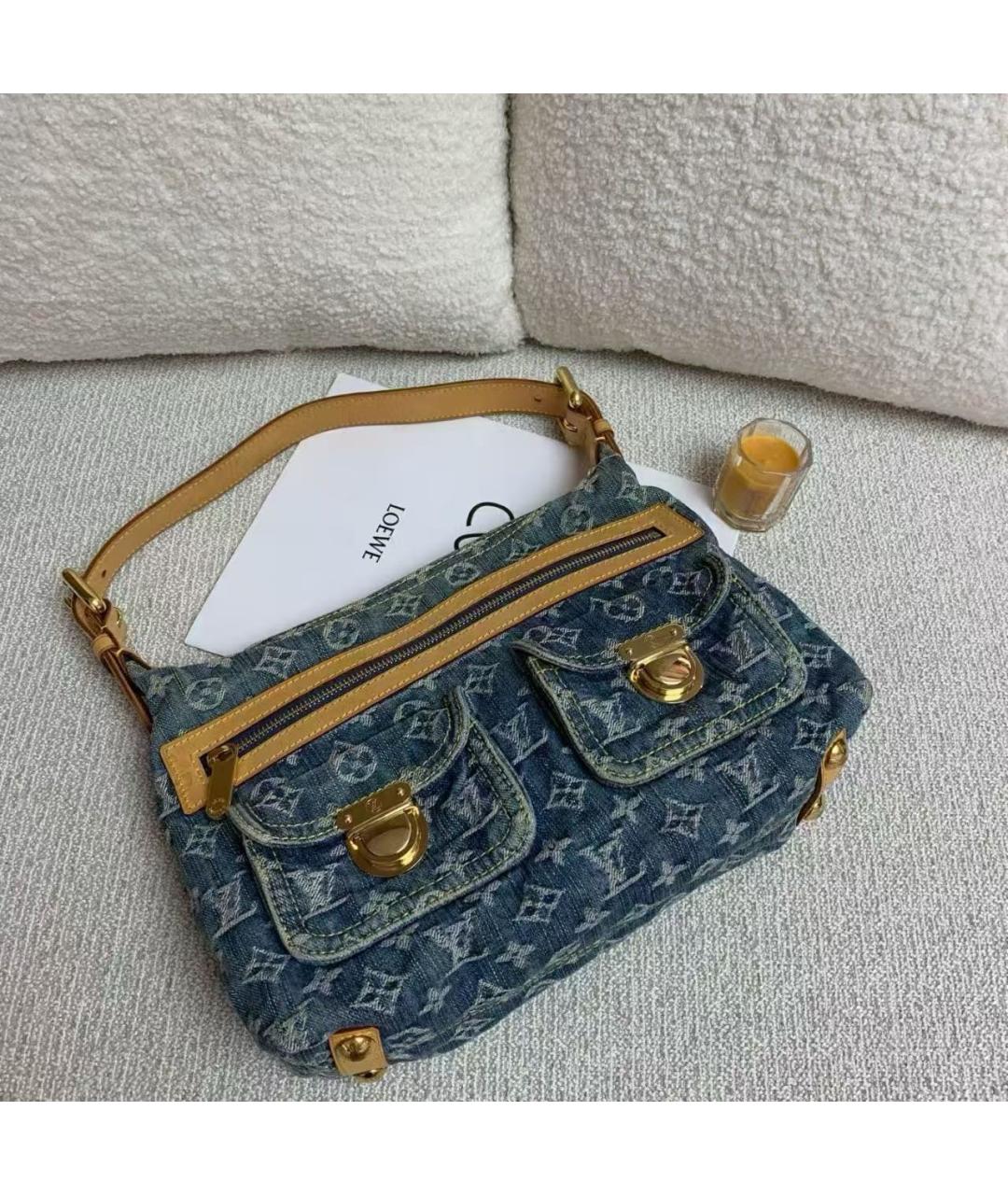 LOUIS VUITTON Темно-синяя деним сумка через плечо, фото 7