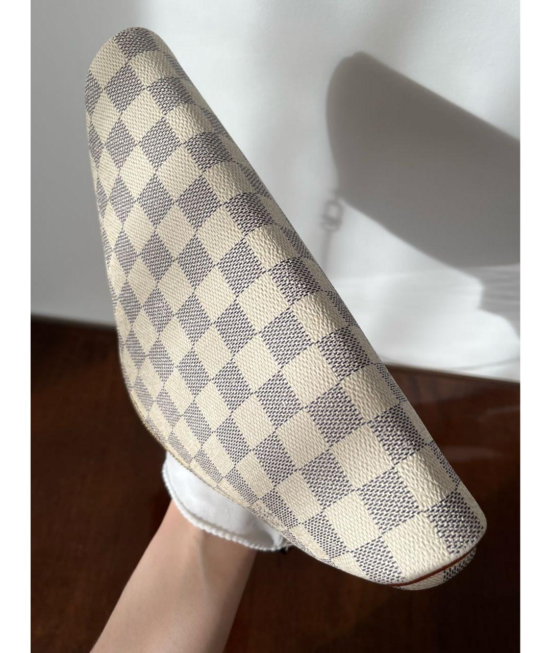 LOUIS VUITTON Бежевая кожаная сумка с короткими ручками, фото 5