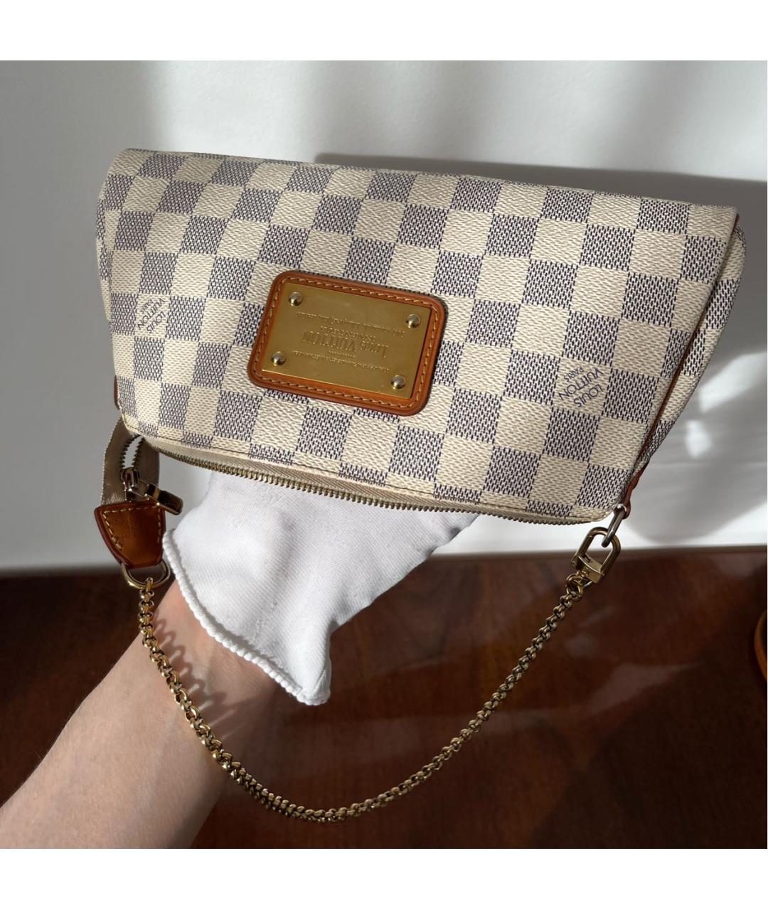 LOUIS VUITTON Бежевая кожаная сумка с короткими ручками, фото 4