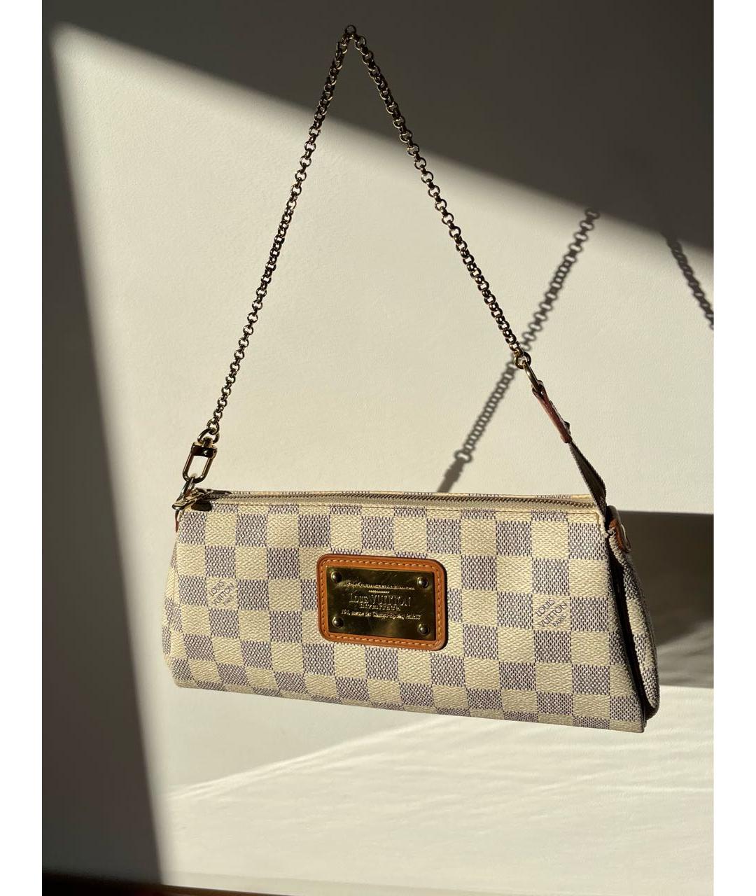 LOUIS VUITTON Бежевая кожаная сумка с короткими ручками, фото 8