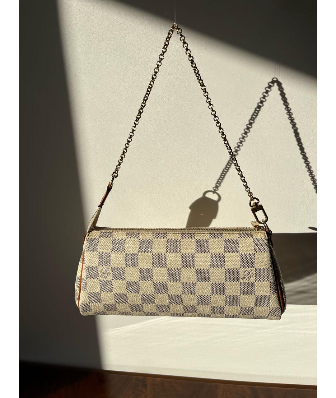 LOUIS VUITTON Бежевая кожаная сумка с короткими ручками, фото 3