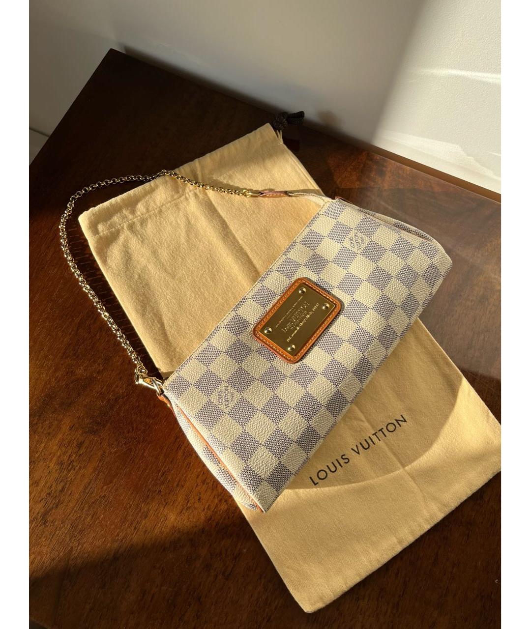 LOUIS VUITTON Бежевая кожаная сумка с короткими ручками, фото 2
