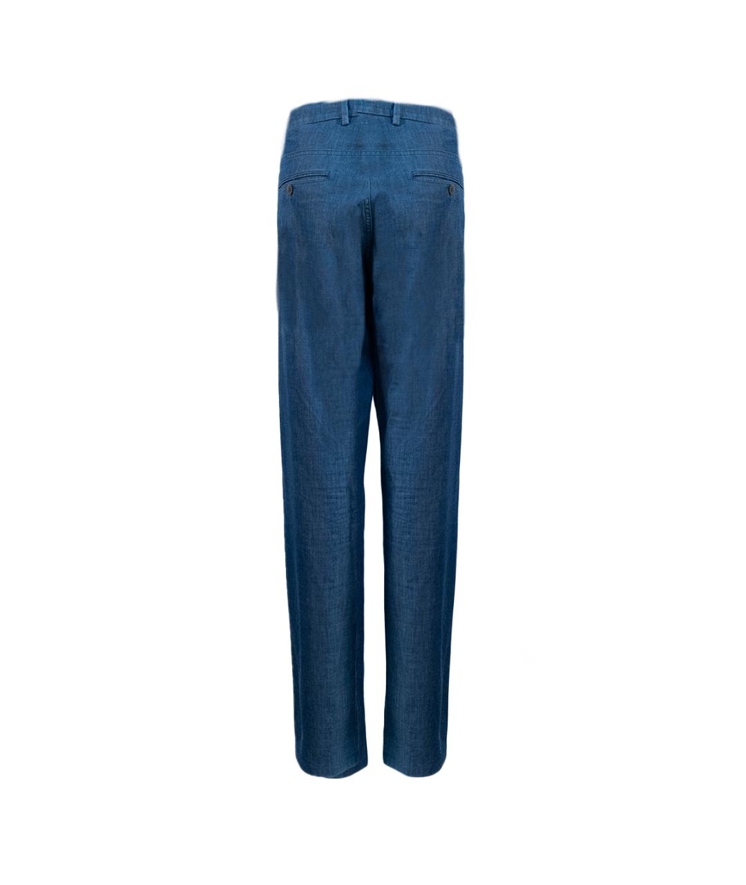 CANALI Синие хлопковые повседневные брюки, фото 2
