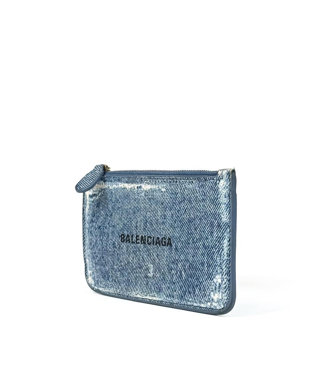 BALENCIAGA Синий кожаный кардхолдер, фото 2