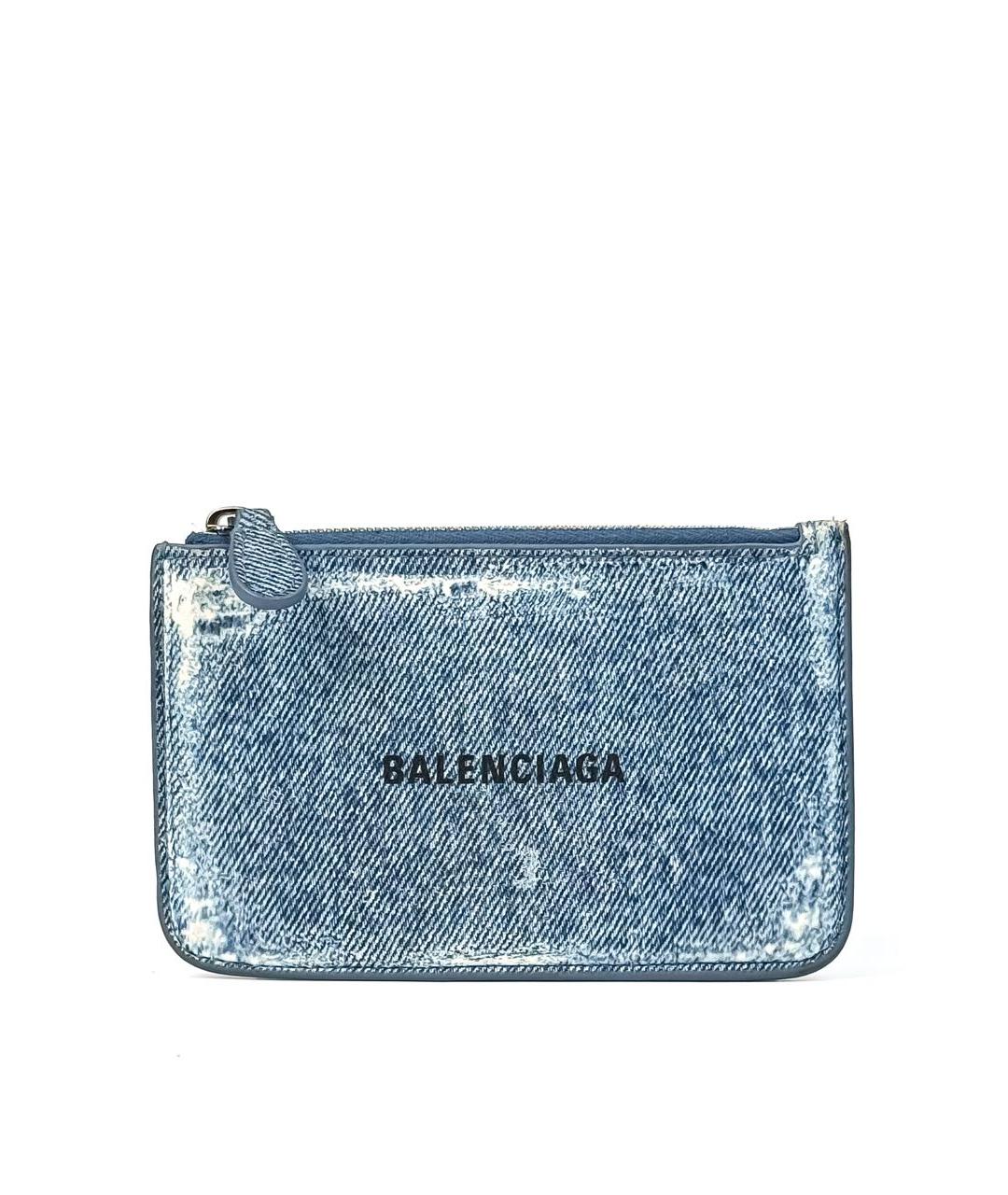 BALENCIAGA Синий кожаный кардхолдер, фото 1
